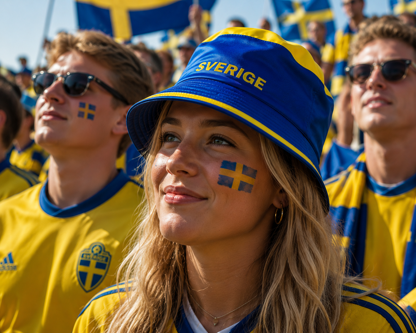 🇸🇪 Sverige solhatt – Matchdagsupplaga