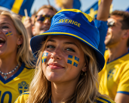 🇸🇪 Sverige solhatt – Matchdagsupplaga