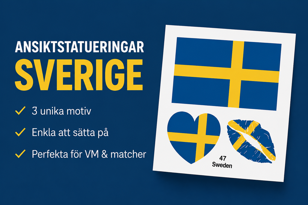🇸🇪 Sverige Tatuering – Supporter Pack